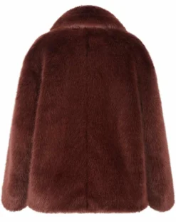 Manteau court en Fausse Fourrure Bijou choco