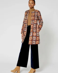 Manteau Crochet Paillette sequins chocolat