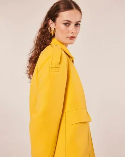 Manteau en double coton jaune