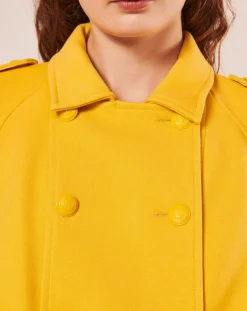 Manteau en double coton jaune