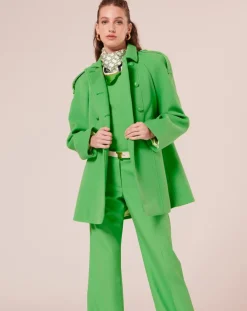 Manteau en double coton vert