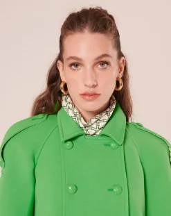 Manteau en double coton vert