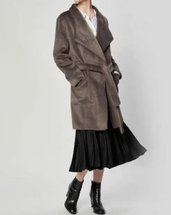 Manteau en Fausse Fourrure Carla zinc