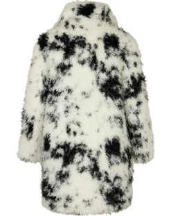 Manteau en fausse fourrure Hippy Nounours noir/blanc