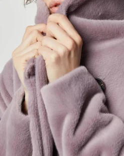 Manteau en Fausse Fourrure Eloise lilas