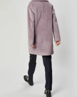 Manteau en Fausse Fourrure Eloise lilas