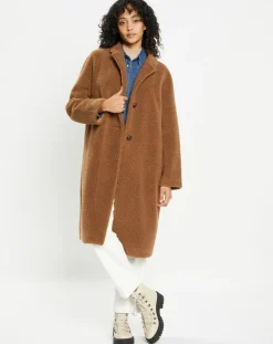 Manteau en Fausse Fourrure Romy toffee
