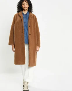 Manteau en Fausse Fourrure Romy toffee