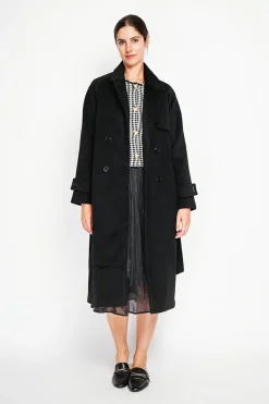 Manteau en Laine mélangé noir