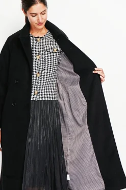 Manteau en Laine mélangé noir
