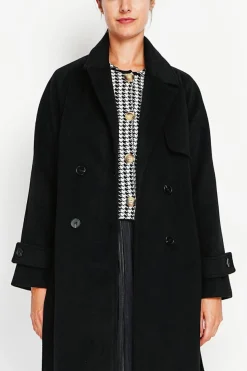 Manteau en Laine mélangé noir