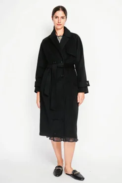 Manteau en Laine mélangé noir