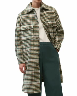 Manteau en Laine mélangée à carreaux multicolore