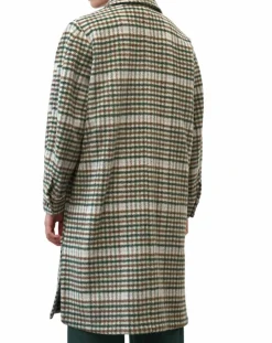 Manteau en Laine mélangée à carreaux multicolore