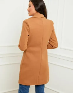 Manteau en Laine mélangée Bérénice camel