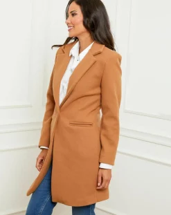 Manteau en Laine mélangée Bérénice camel