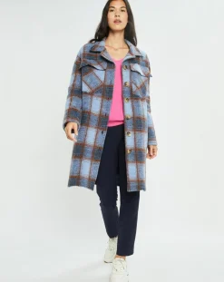 Manteau en Laine mélangée Biba ciel