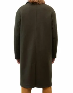 Manteau en Laine mélangée bouillie marron