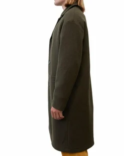 Manteau en Laine mélangée bouillie marron