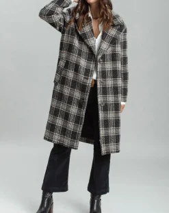 Manteau en Laine mélangée Biba noir