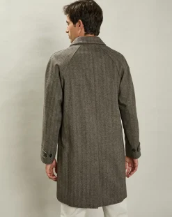 Manteau en Laine mélangée Calvin brun