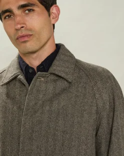 Manteau en Laine mélangée Calvin brun