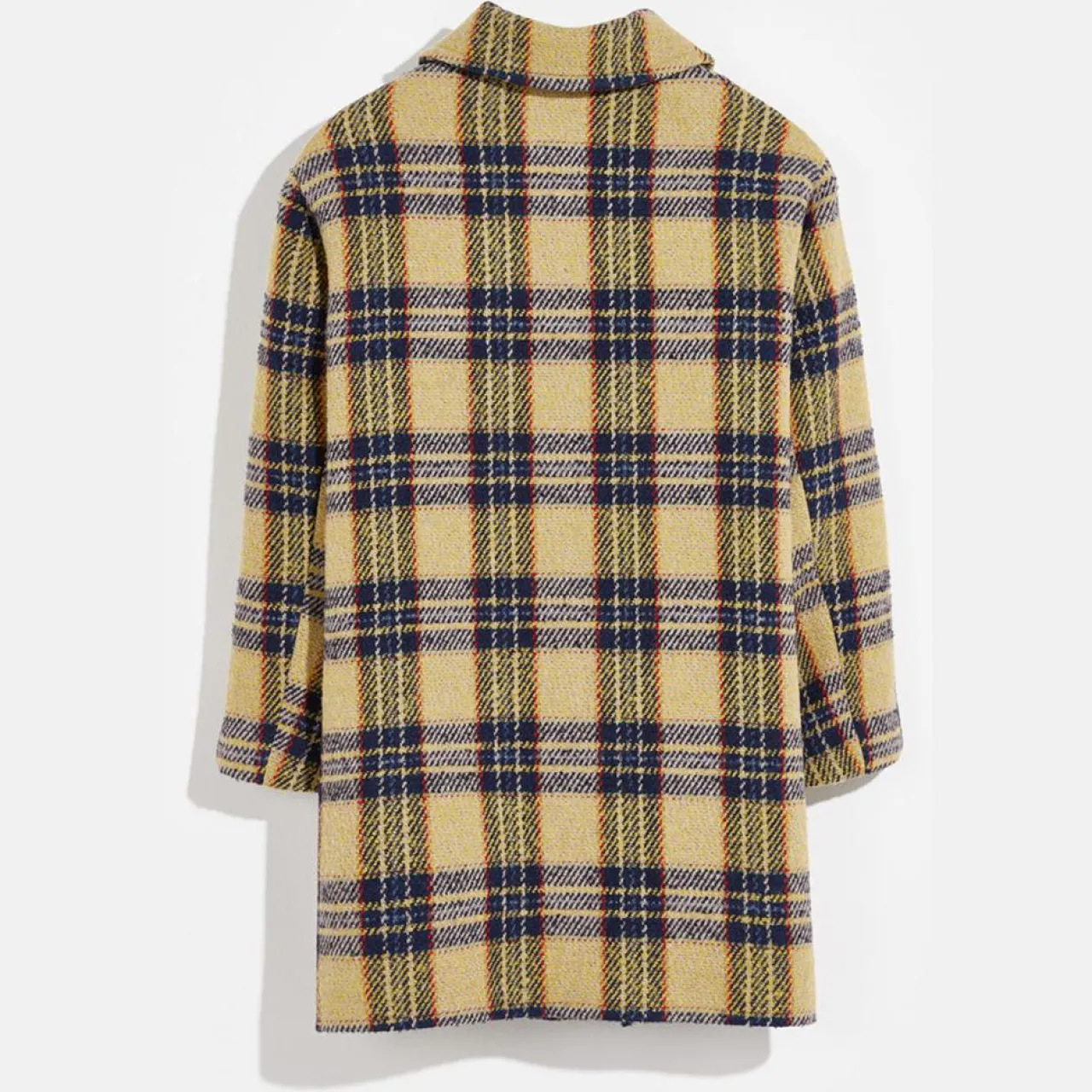 Manteau en Laine mélangée Castor tartan jaune