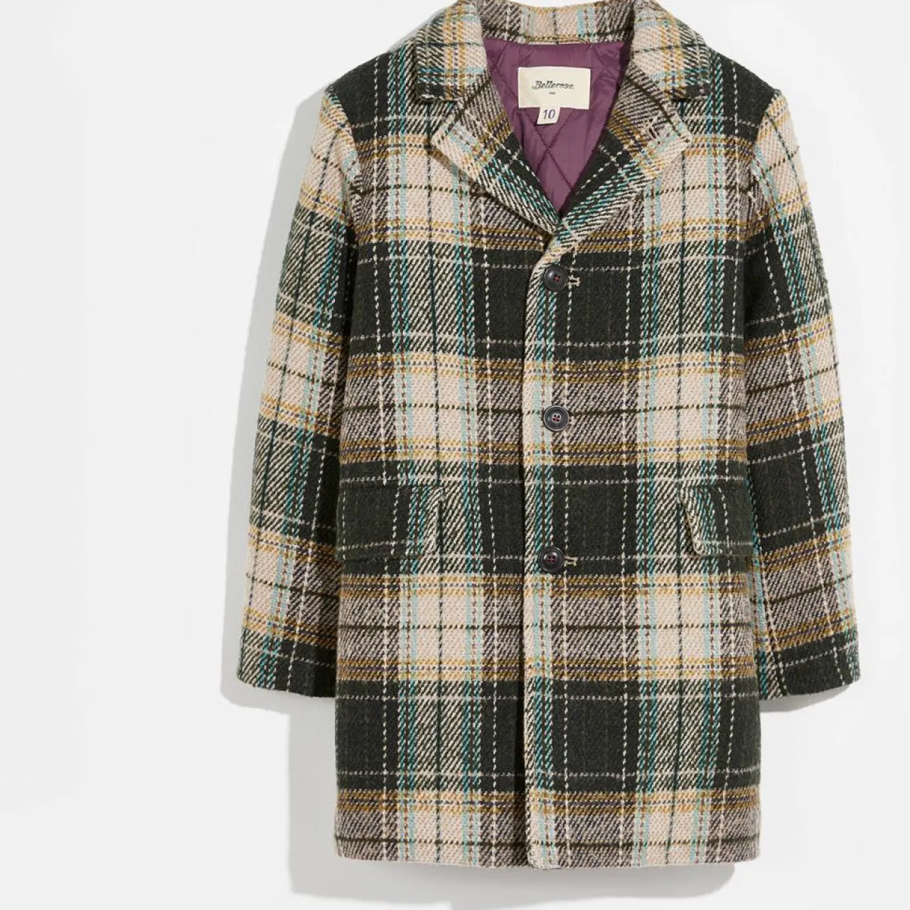 Manteau en Laine mélangée Charles écru/anthracite