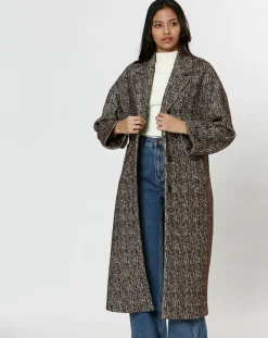 Manteau en Laine mélangée Inès marron