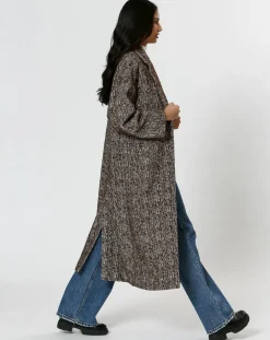 Manteau en Laine mélangée Inès marron