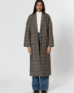 Manteau en Laine mélangée Inès marron