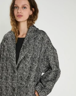 Manteau en Laine mélangée Inès noir