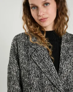 Manteau en Laine mélangée Justine noir