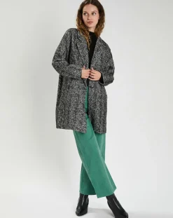 Manteau en Laine mélangée Justine noir