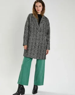 Manteau en Laine mélangée Justine noir