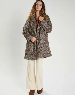 Manteau en Laine mélangée Justine marron