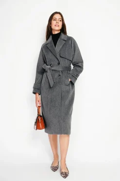 Manteau en Laine mélangée loup