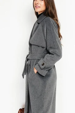 Manteau en Laine mélangée loup