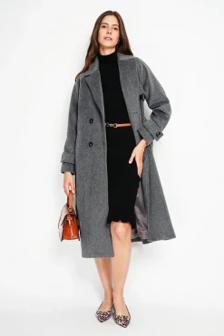 Manteau en Laine mélangée loup