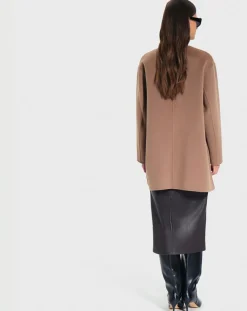 Manteau en Laine mélangée Manoa camel