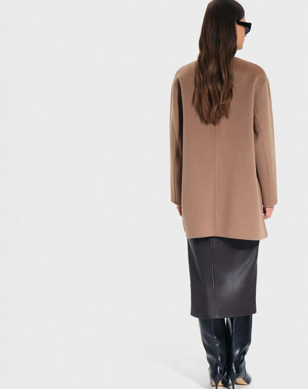 Manteau en Laine mélangée Manoa camel