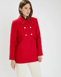 Manteau en Laine mélangée Marc rouge