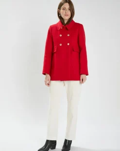 Manteau en Laine mélangée Marc rouge