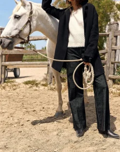 Manteau en Laine mélangée Mirav noir