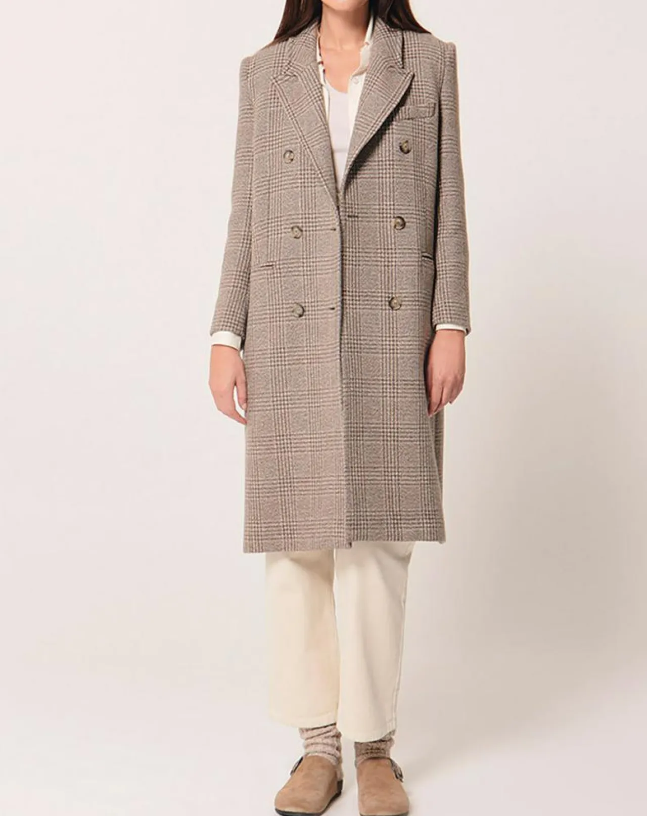 Manteau en Laine mélangée Marc beige