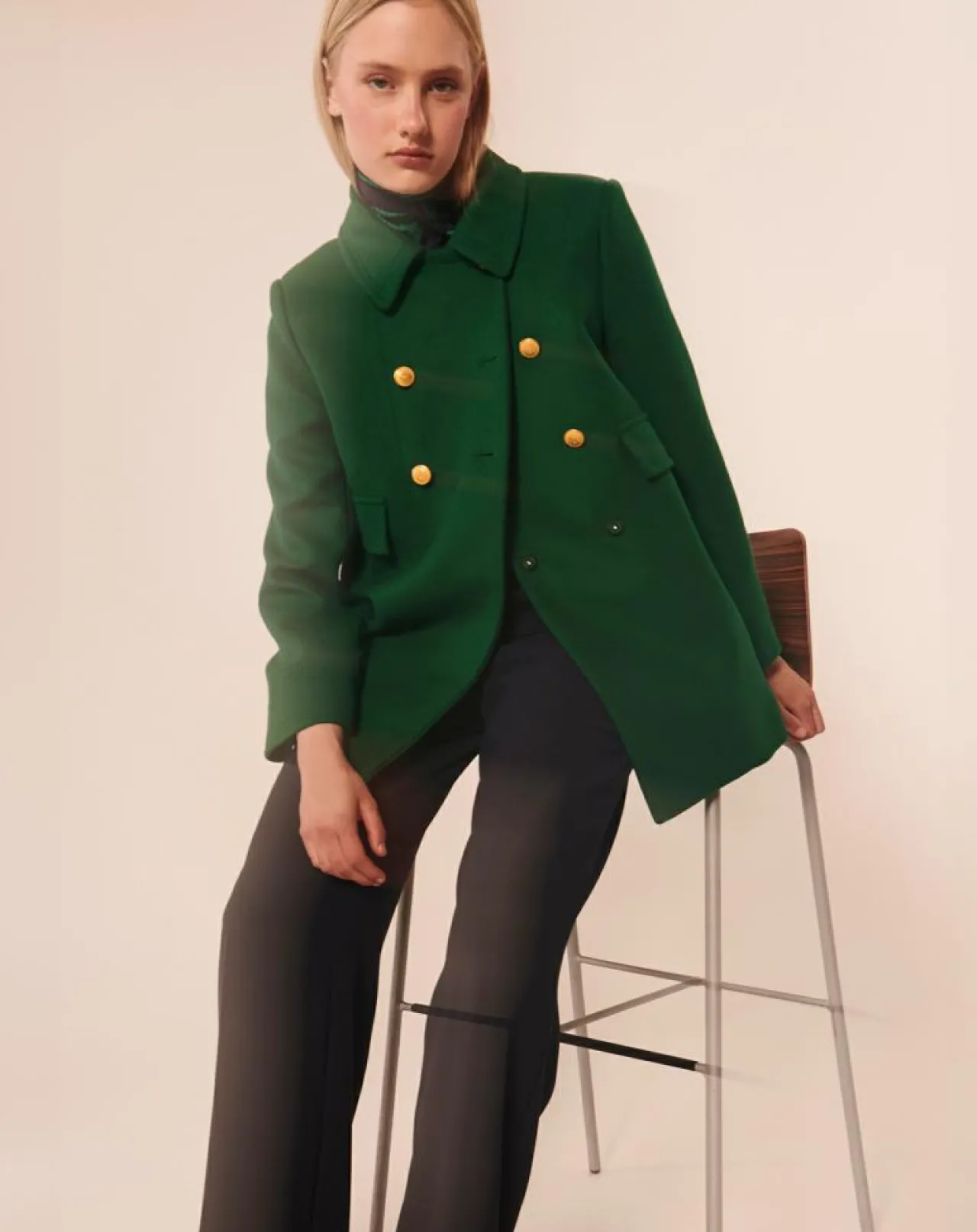 Manteau en Laine mélangée Marc émeraude