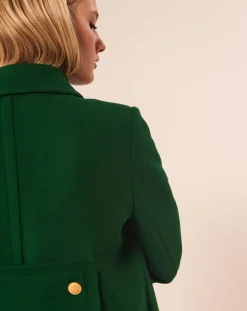 Manteau en Laine mélangée Marc émeraude