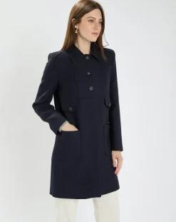 Manteau en Laine mélangée Maja nuit