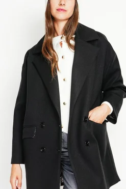 Manteau en Laine mélangée noir