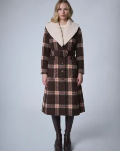 Manteau en Laine mélangée Pilou Tartan unique
